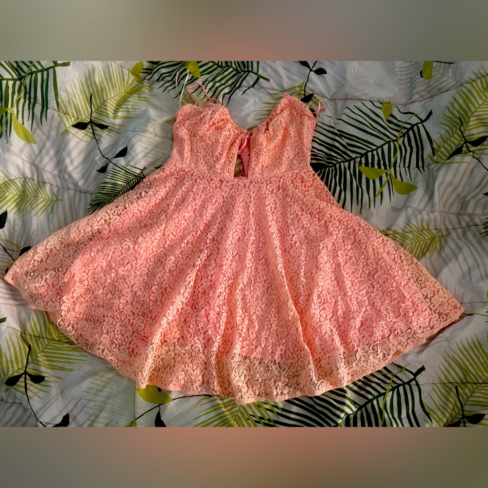 ❤️Fit and Flare A-Line Lace Mini dress🌸